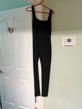 Classic Black Scoop-Neck Jumpsuit